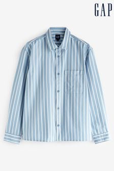 Gap Blue Twill Relaxed Stripe Shirt (K70712) | €53