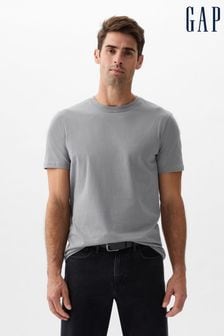 Szary - Miękka koszulka z krótkim rękawem i okrągłym dekoltem Gap Everyday (K70723) | 65 zł