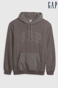 Grau - Gap Profleece Kapuzensweatshirt mit Bogenlogo (K70873) | 54 €