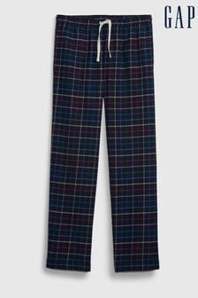Granatowy - Spodnie flanelowe od piżamy w kratkę Gap (K70908) | 220 zł