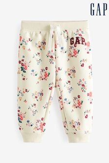 Gap Cream Print Logo Pull On Baby Joggers (12mths-5yrs) (K70951) | €12.50