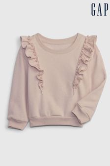 Gap Pink Ruffle Design Crew Neck Sweatshirt (12mths-5yrs) (K70956) | €21