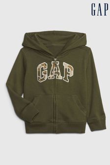 Sudadera con capucha con cremallera y logotipo en camuflaje de Gap (12 meses a 5 años) (K70994) | 28 €