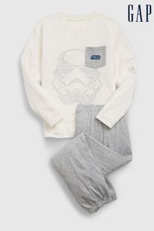 Gap White Star Wars Long Sleeve Pyjama Set (6-13yrs) (K71024) | €55