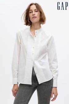 Gap White Organic Cotton Jeweled Buttoned Shirt (K71109) | kr1 010