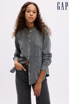 Gap Grey Jeweled Buttoned Denim Shirt (K71214) | €68
