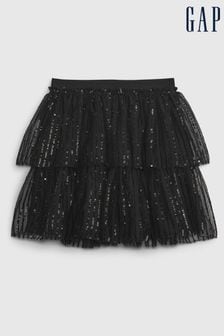 Gap Black Tulle Sequin Tiered Skirt (K71239) | €27