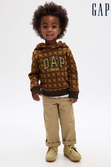Marrón - Sudadera con capucha y logo para niños pequeños Dapper Dan de Gap (12 meses a 5 años) (K71246) | 42 €