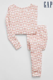 Różowy/biały - Piżama Gap z bawełny organicznej z nadrukiem (12m-cy-5lata) (K71252) | 115 zł