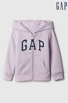 Gap Purple Logo Zip Hoodie (Newborn-7yrs) (K71330) | €28