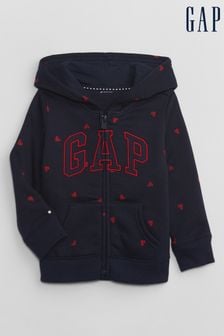 Gap Navy Logo Heart Zip Through Hoodie (12mths-5yrs) (K71483) | €29