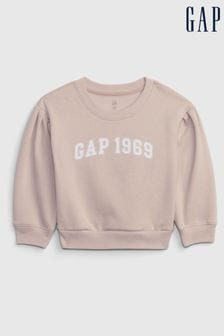 Gap Pink 1969 Arch Logo Long Sleeve Crew Neck Sweatshirt (12mths-5yrs) (K71487) | €24