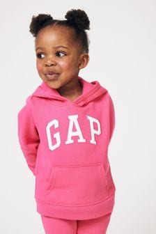 Gap Pink Puff Sleeve Logo Hoodie (12mths-5yrs) (K72042) | €28