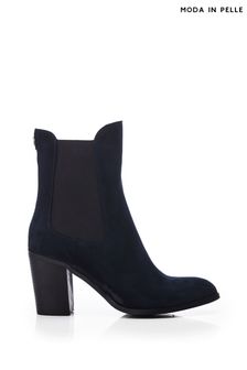 Moda in Pelle Blue Briee Chelsea Block Heel Ankle Boots (K72354) | 815 zł