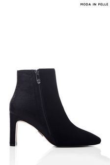 Moda in Pelle Kyrye Black Smart Boots With Set Back Heel And Croc Emboss Back (K72364) | €91