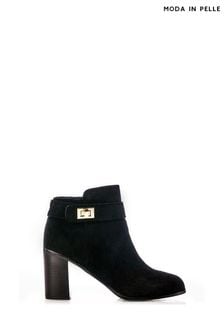 Moda in Pelle Maricella Twist Lock Strap Block Heel Ankle Boots (K72369) | 690 zł