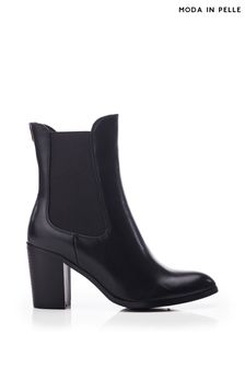 Moda in Pelle Briee Chelsea Block Heel Black Ankle Boots (K72373) | kr1,675