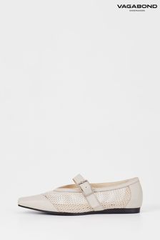 Vagabond Shoemakers Wioletta Leather/Mesh Mary Jane White Shoes (K72436) | 574 SAR