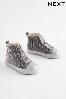 Grey high top trainers online
