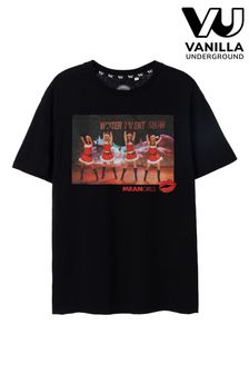 Vanilla Underground Black Mean Girls Ladies Xmas T-Shirt (K72735) | AED116