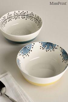 MissPrint Set of 2 Multi Dandelion Side Plates & 2  Cereal Bowls (K73061) | €65