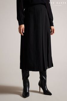 Ted Baker Addelia Midi Skirt With Sheer Panelling (K73159) | $239
