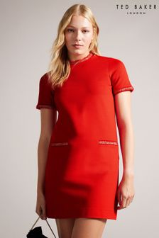 Ted Baker Red Rozlia Ponte Shift Dress (K73167) | OMR65