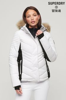Superdry White Ski Luxe Puffer Jacket (K73312) | €379