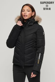 Superdry Black Ski Luxe Puffer Jacket (K73345) | kr4,070