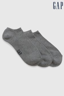 Gap Grey Adults Basic Logo Ankle Socks 3 Pack (K73448) | kr130