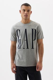 Szary - Gap Everyday Soft Short Sleeve Crew Neck Logo T-shirt (K73458) | 90 zł