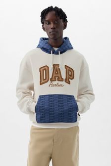 Blanco - Sudadera con capucha y logo estilo bloques de color para niños Dapper Dan de Gap (K73462) | 106 €