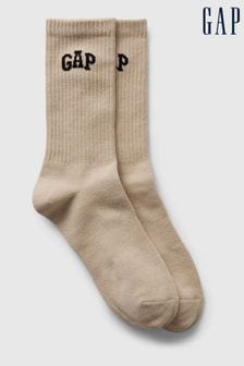 Gap Beige Adults Quarter Crew Logo Socks (K73487) | 12 €