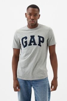 Gri - Tricou moale cu logo Gap everyday Mânecă scurtă Tricou la baza gâtului (K73497) | 84 LEI