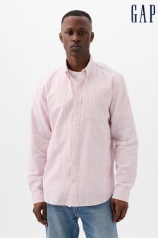 Różowy - Koszula oksfordzka Gap o klasycznym regularnym kroju z długim rękawem (K73509) | 220 zł