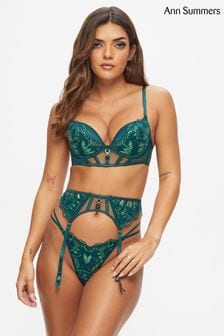 Ann Summers Green After Glow Iridescent Padded Plunge Bra (K73510) | LEI 215