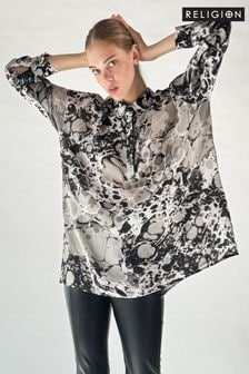 Religion Natural Oversized Constellation Tunic Top (K73558) | $135