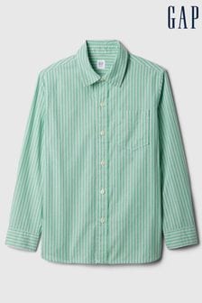 Gap Green Stripe Poplin Shirt (4-12yrs) (K73639) | €27