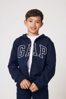Bleu - Sweat à capuche zippé à logo Gap (4-13 ans) (K73642) | €29