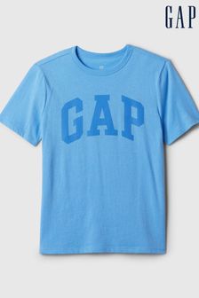 Albastru - Gap Crew Neck Logo Short Sleeve T-shirt (K73657) | 60 LEI