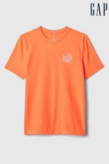 Gap Orange Short Sleeve Rash Vest (4-13yrs) (K73680) | kr330