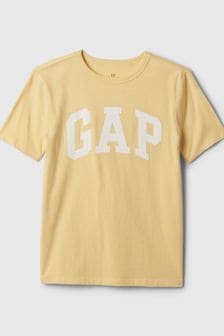 Jaune - T-shirt Gap à manches courtes avec logo à col ras du cou (K73683) | €12