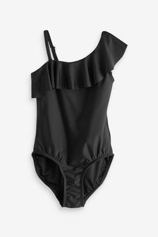 Czarny - Gap Asymmetric Ruffle Swimsuit (4-12 lat) (K73738) | 160 zł