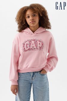 Rosa - Gap Besticktes, bogenförmiges Kapuzensweatshirt (4-13yrs) (K73833) | 39 €