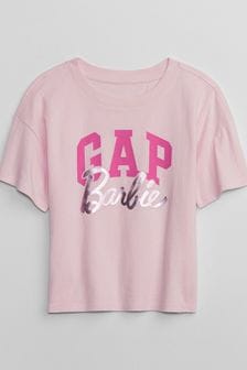 Gap Barbie Kurzärmeliges Rundhals-T-Shirt mit Logo (4-13yrs) (K73837) | 25 €