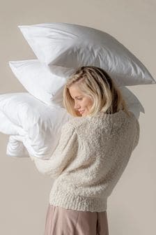 Bedfolk Set of 2 White Luxe Cotton Square Pillowcases (K73844) | $87