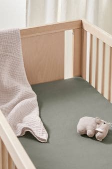Bedfolk Green Cot Bed Fitted Sheet (K73868) | €47