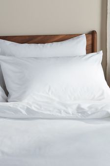 Bedfolk Set of 2 White Luxe Cotton King Pillowcases (K73884) | kr714
