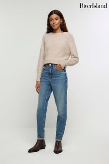 River Island моделируют джинсы в винтажном стиле с завышенной талией (K74043) | €23