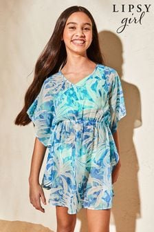 Lipsy Blue Printed Kaftan (2-16yrs) (K74112) | $39 - $53